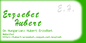 erzsebet hubert business card